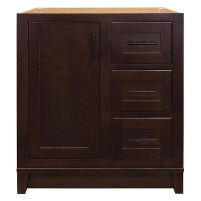 Kinghurst 30 in. W x 21 in. D x 33.5 in. H Bathroom Vanity Cabinet Only in Dark Cognac - Super Arbor