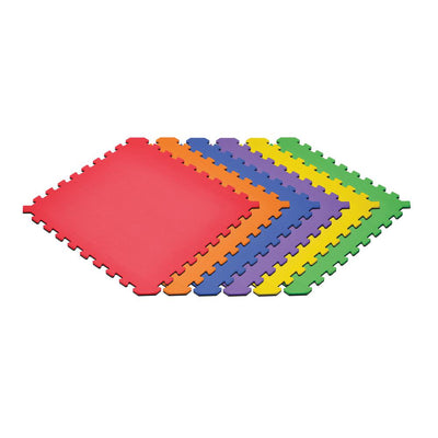 Norsk Rainbow Pack/Black 24 in. x 24 in. EVA Foam Truly Reversible Interlocking Tile (18-Tile)