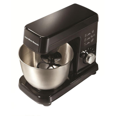 3.5-Quart Black 6-Speed Stand Mixer - Super Arbor