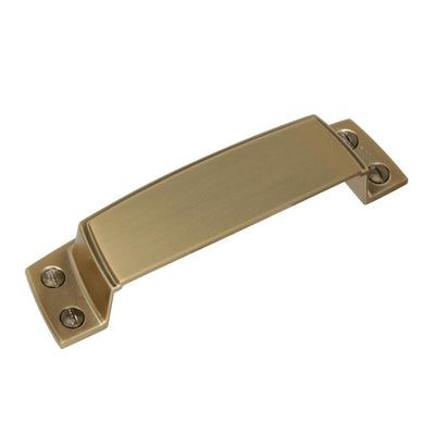 Highland Ridge 3-1/2 in (89 mm) Center-to-Center Golden Champagne Cabinet Drawer Cup Pull - Super Arbor
