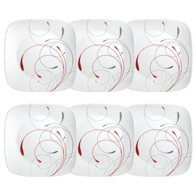 Splendor Vitrelle; Square Splendor Vitrelle 6-Piece Contemporary Splendor Glass Dinnerware Set (Service for 6) - Super Arbor