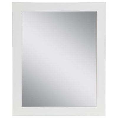 25.67 in. W x 31.38 in. H Framed Wall Mirror in White - Super Arbor
