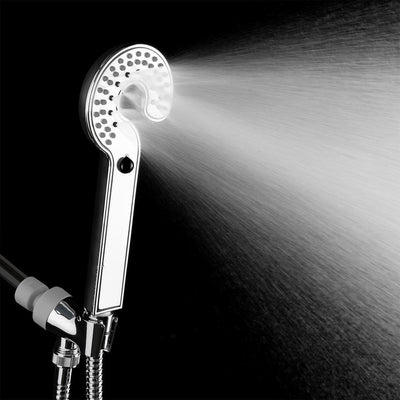 2-Spray 3.5 in. Single Wall Mount Handheld Adjustable Shower Head in Black - Super Arbor