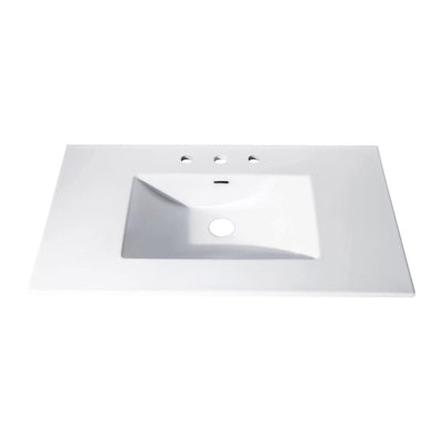 37 in. Vitreous China Vanity Top