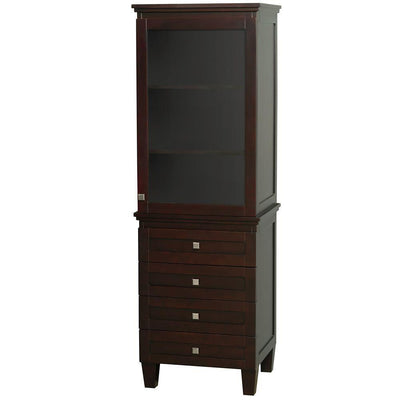 Acclaim 24 in. W x 72-1/4 in. H x 20 in. D Bathroom Linen Storage Cabinet in Espresso