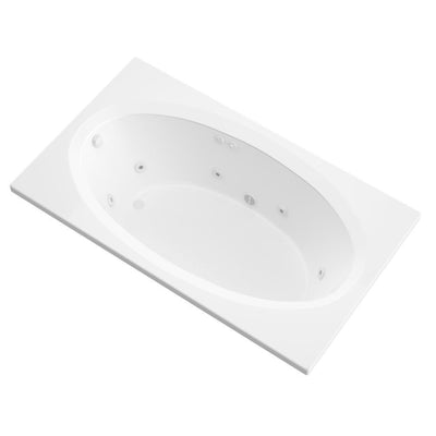 Imperial 7 ft. Rectangular Drop-in Whirlpool Bathtub in White - Super Arbor