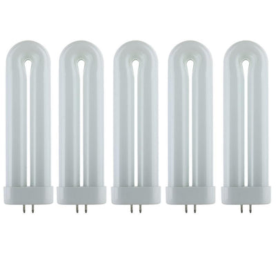 12-Watt U-Shape Fluorescent CFL Plugin Light Bulb, 4100K Cool White (5-Pack) - Super Arbor