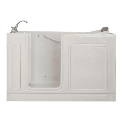 Acrylic Standard Series 60 in. x 32 in. Left Hand Walk-In Whirlpool Tub with Quick Drain in White - Super Arbor