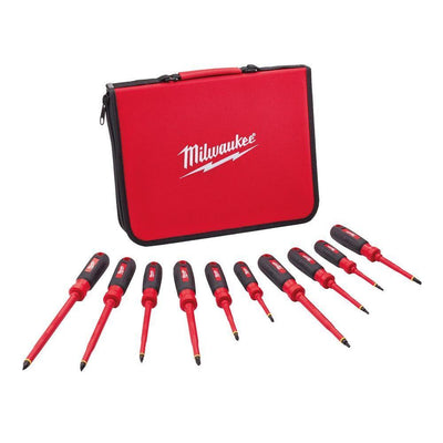 10-Piece 1000-Volt Insulated Screwdriver Set and Case - Super Arbor