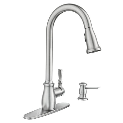 Fieldstone Single-Handle Pull-Down Sprayer Kitchen Faucet with Reflex and Power Clean in Spot Resist Stainless - Super Arbor