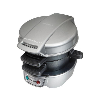 600 W Silver Non-Stick Breakfast Sandwich Maker - Super Arbor