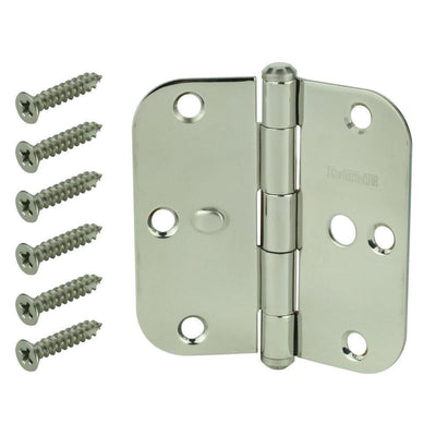 3-1/2 in. Stainless Steel 5/8 in. Radius Security Door Hinge - Super Arbor