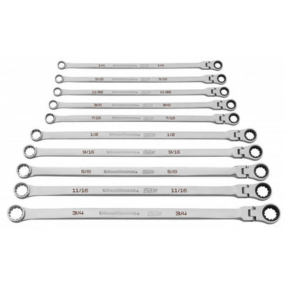 120XP Universal Spline XL Flex-Head SAE Ratcheting Wrench Set (10-Piece) - Super Arbor