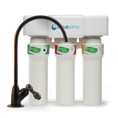 3-Stage Max Flow Under Counter Water Filtration System with Faucet in Oil Rubbed Bronze - Super Arbor