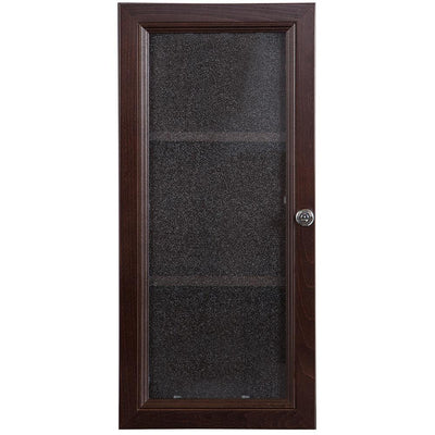 Delridge 13 in. W x 30 in. H Surface-Mount Modular Wall Hutch in Chocolate - Super Arbor