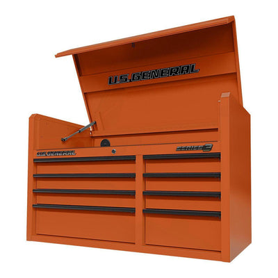 U.S. GENERAL 42 in. x 22 in. Top Chest, Series 3, Orange - Super Arbor