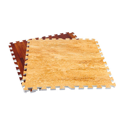 TrafficMASTER Brown/Travertine 24 in. x 24 in. x 0.47 in. Wood All Purpose Flooring (4-Pack) - Super Arbor