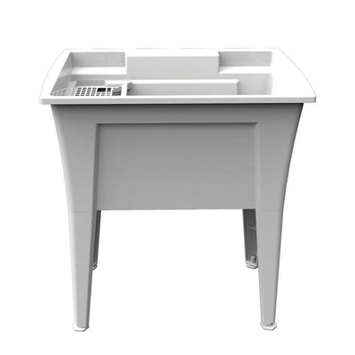 32 in. x 22 in. Polypropylene White Laundry Sink - Super Arbor