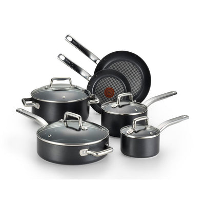 Prograde 10-Piece Aluminum Nonstick Cookware Set in Gray - Super Arbor