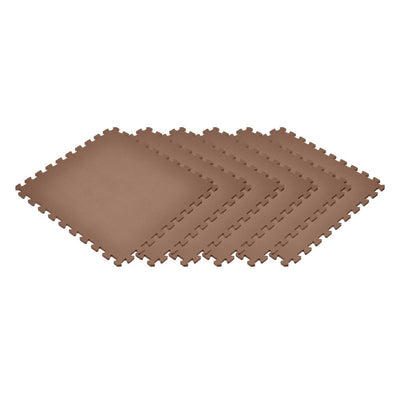 Norsk Brown 24 in. x 24 in. EVA Foam Non-Toxic Solid Color Interlocking Tiles (192 sq. ft. - 48 tiles)
