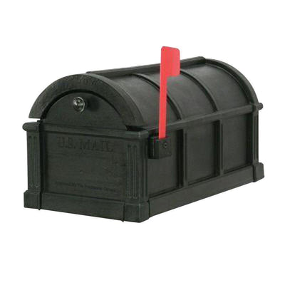 Sunset Pointe Plastic Mailbox in Black - Super Arbor