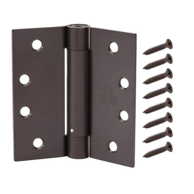 4-1/2 in. Oil-Rubbed Bronze Adjustable Spring Door Hinge - Super Arbor