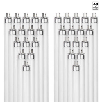 46 in. 28-Watt Linear T5 Fluorescent Tube Light Bulb, Cool White 4100K (40-Pack) - Super Arbor