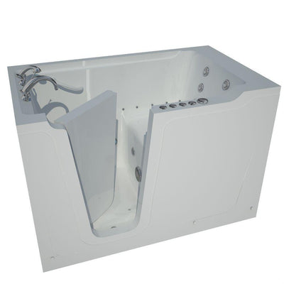 Nova Heated 5 ft. Walk-In Air and Whirlpool Jetted Tub in White with Chrome Trim - Super Arbor