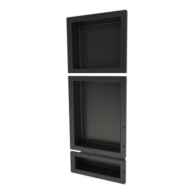 Redi Niche 16 in. x 40 in. Triple Shower Niche Set in Black - Super Arbor