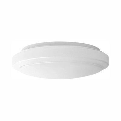 12 in. White Round 1-Light Smart Wink Hub Selectable LED Flush Mount Light Dimmable Amazon Alexa Compatible 2700K-5000K - Super Arbor