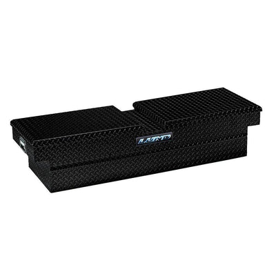 Lund 70 in Low Profile Gloss Black Aluminum Full Size Crossbed Truck Tool Box with mounting hardware and keys included - Super Arbor