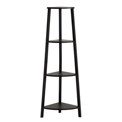 Columbia 13.82 in. W Corner Shelf in Black and Brown Finish - Super Arbor