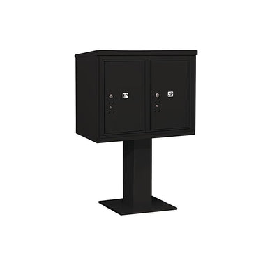 3400 Horizontal Series 2-Parcel Locker Pedestal Mount Mailbox - Super Arbor