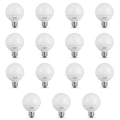 Feit Electric 40-Watt Equivalent (3000K) G25 LED Light Bulb, Warm White (15-Pack) - Super Arbor
