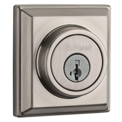 910 Signature Series Contemporary Satin Nickel Single Cylinder Deadbolt with Home Connect Technology - Super Arbor