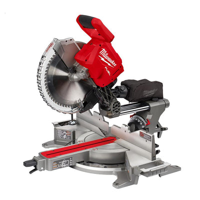 M18 FUEL 18-Volt Lithium-Ion Brushless Cordless 12 in. Dual Bevel Sliding Compound Miter Saw (Tool-Only) - Super Arbor