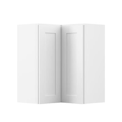 Shaker Ready To Assemble 24 in. W x 30 in. H x 24 in. D Plywood Corner Wall Kitchen Cabinet in Denver White