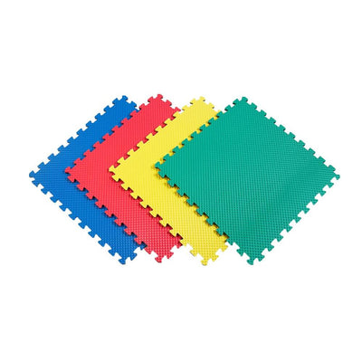 Norsk Reversible Multi-Purpose 24 in. x 24 in. Interlocking Multi-Color Foam Flooring Recyclamat (4-Pieces)