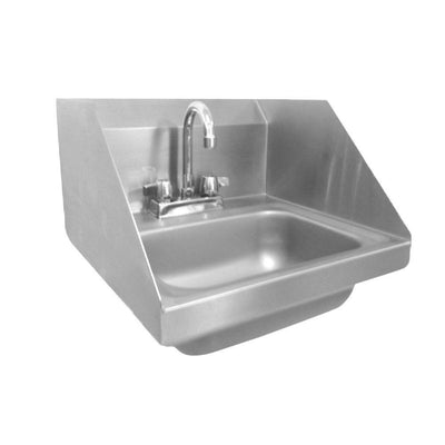 14 x 10 x 5 Handsink With Deck Faucet End Splash Left And Right - Super Arbor