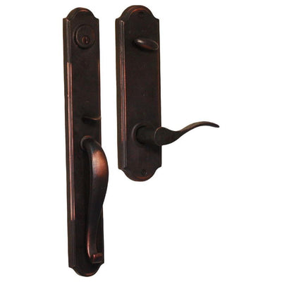 Molten Bronze Single Cylinder Oil-Rubbed Bronze Right-Hand Wiltshire Door Handleset with Carlow Lever - Super Arbor