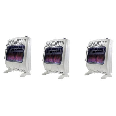 20,000 BTU Vent Free Blue Flame Natural Gas Space Heater (3-Pack) - Super Arbor