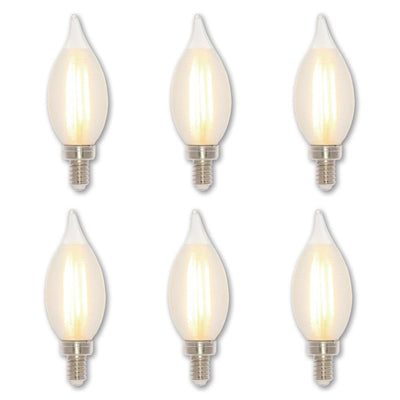 Westinghouse 60-Watt Equivalent C11 Dimmable GARB265Wcent Edison LED Light Bulb Soft White Light (6-Pack) - Super Arbor