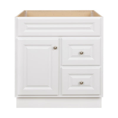 Hampton 30 in. W x 21 in. D x 33.5 in. H Bathroom Vanity Cabinet Only in White - Super Arbor