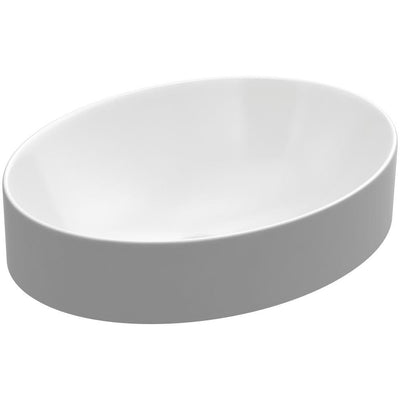 KOHLER Vox Oval Vitreous China Vessel Sink in White with Overflow Drain - Super Arbor