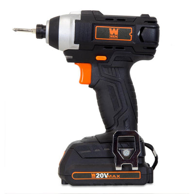 20-Volt MAX Lithium-Ion Cordless 1/4-In. Impact Driver with Battery Bits Charger and Carrying Bag - Super Arbor