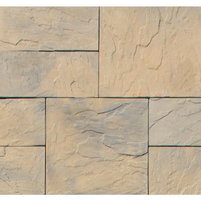 Patio-on-a-Pallet 126 in. x 126 in. Concrete Tan Variegated Kingsmill Yorkstone Paver - Super Arbor