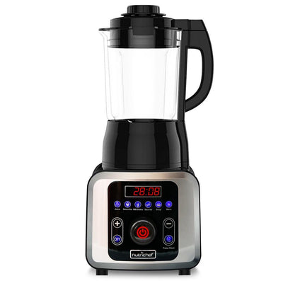 59 oz. 9-Speed Black Digital Countertop Blender with Heat, Adjustable Time/Temperature/Speed Settings - Super Arbor