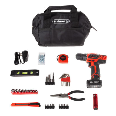 20-Volt Lithium-Ion Cordless 3/8 in. Power Drill (122-Piece) - Super Arbor