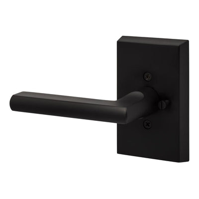 Logan Flat Black Privacy Bed/Bath Door Lever - Super Arbor