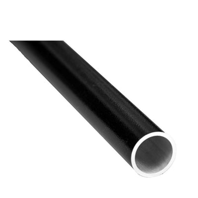 24 ft. x 1.9 in. Textured Black Aluminum Round ADA Handrail - Super Arbor